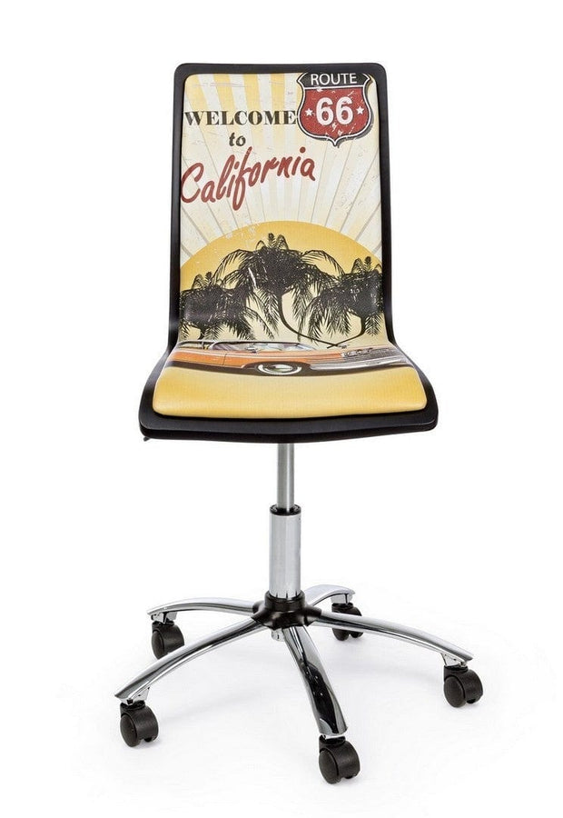 Sedie da scrivania per bambini in ecopelle California Multicolore (2)