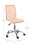 Sedie da scrivania per bambini in ecopelle Hearts Rosa (6)