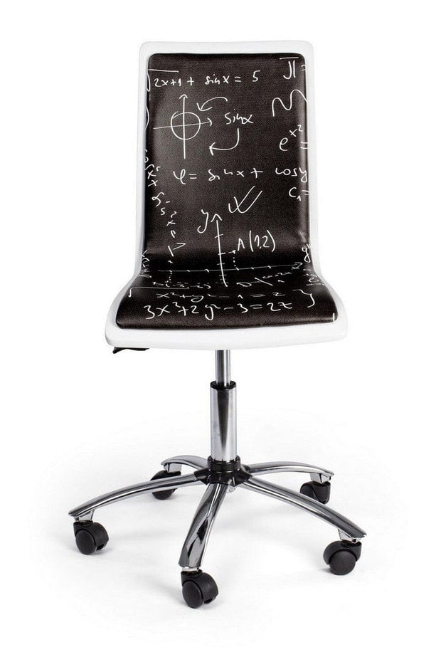 Sedie da scrivania per bambini in ecopelle Smoke Bianco e Nero (3)