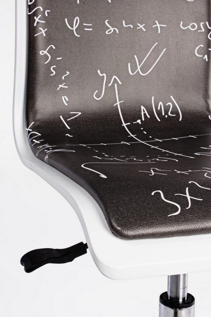 Sedie da scrivania per bambini in ecopelle Smoke Bianco e Nero (7)