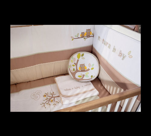 Set 9 pezzi di biancheria per culla Natura Baby, 80 x 130 cm (1)