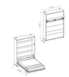 Set camera da letto Bed Concept Verticale Bianco Opaco, 2 pezzi (8)