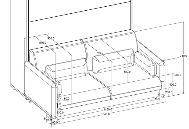 Set camera da letto Bed Concept Verticale Bianco Opaco, 2 pezzi (9)