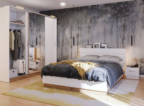 Set camera da letto Dentro Bianco Opaco, 4 pezzi