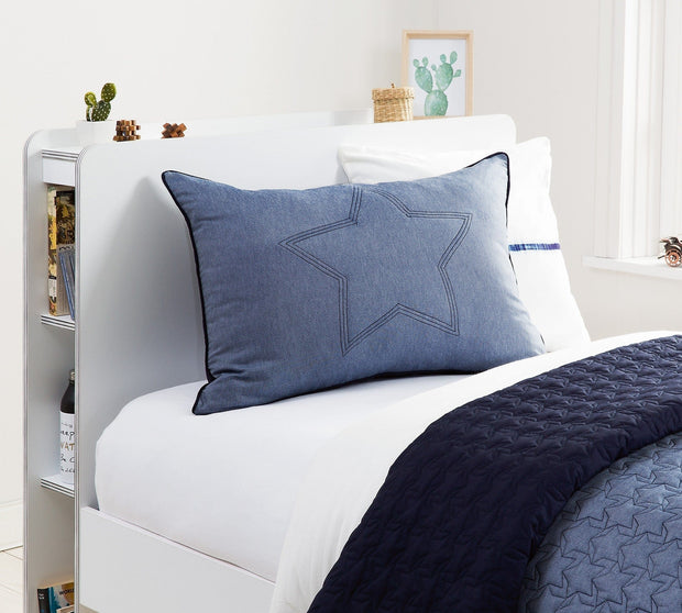 Set copripiumino e federa reversibile Denim blu scuro / blu chiaro, 145 x 230 cm (1)