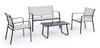 Set da giardino 4 posti con tavolino Arent Antracite