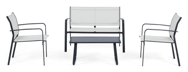 Set da giardino 4 posti con tavolino Arent Antracite (2)