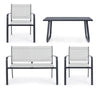 Set da giardino 4 posti con tavolino Arent Antracite (3)