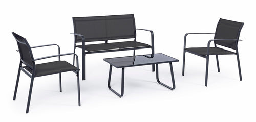 Set da giardino 4 posti con tavolino Arent Antracite