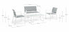 Set da giardino 4 posti con tavolino Arent Bianco (5)