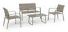 Set da giardino 4 posti con tavolino Arent Cappuccino