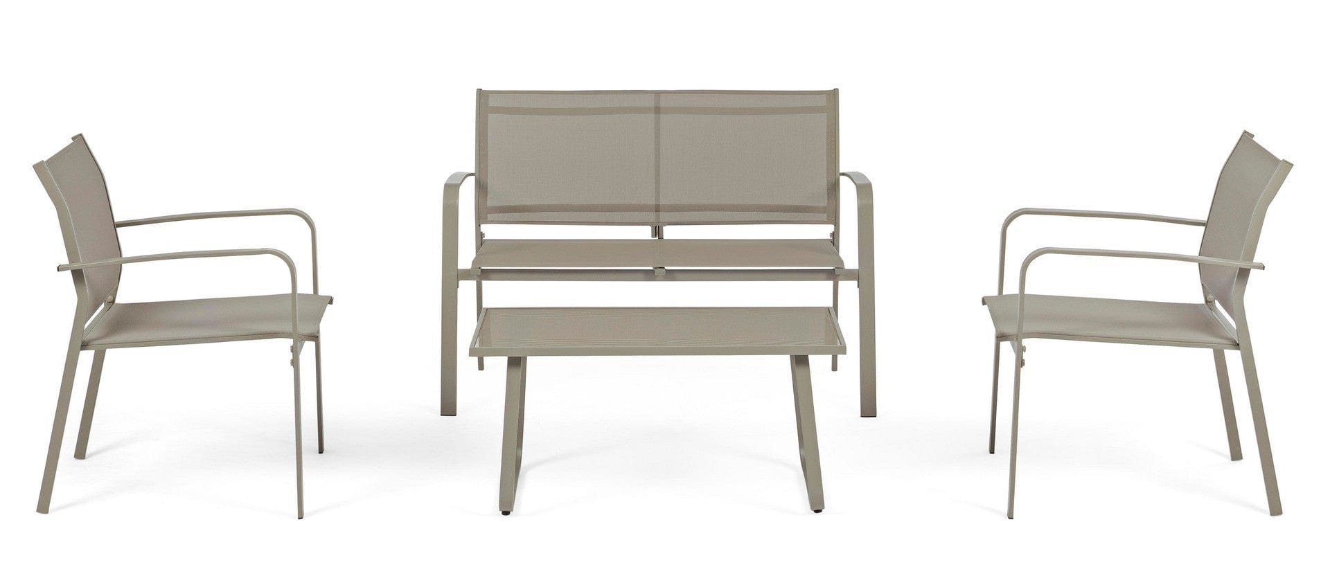 Set da giardino 4 posti con tavolino Arent Cappuccino (1)
