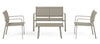Set da giardino 4 posti con tavolino Arent Cappuccino (1)