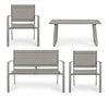 Set da giardino 4 posti con tavolino Arent Cappuccino (2)