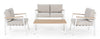 Set da giardino 4 posti con tavolino Belmar Bianco (3)