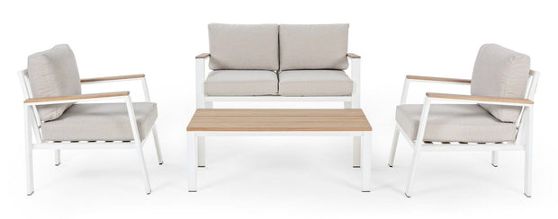 Set da giardino 4 posti con tavolino Belmar Bianco (3)