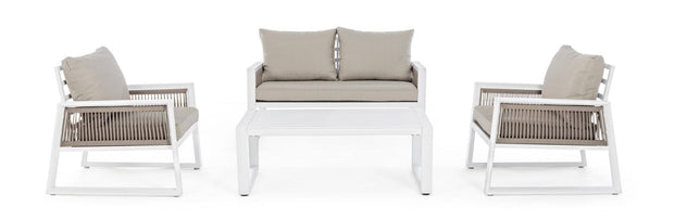 Set da giardino 4 posti con tavolino Captiva Grigio (5)