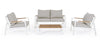 Set da giardino 4 posti con tavolino Einar Bianco (2)