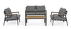 Set da giardino 4 posti con tavolino Ernst Antracite (2)