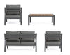 Set da giardino 4 posti con tavolino Ernst Antracite (5)