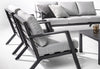 Bizzotto Set da giardino 4 posti con tavolino Harleys Grigio