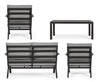 Set da giardino 4 posti con tavolino Harleys Grigio (6)