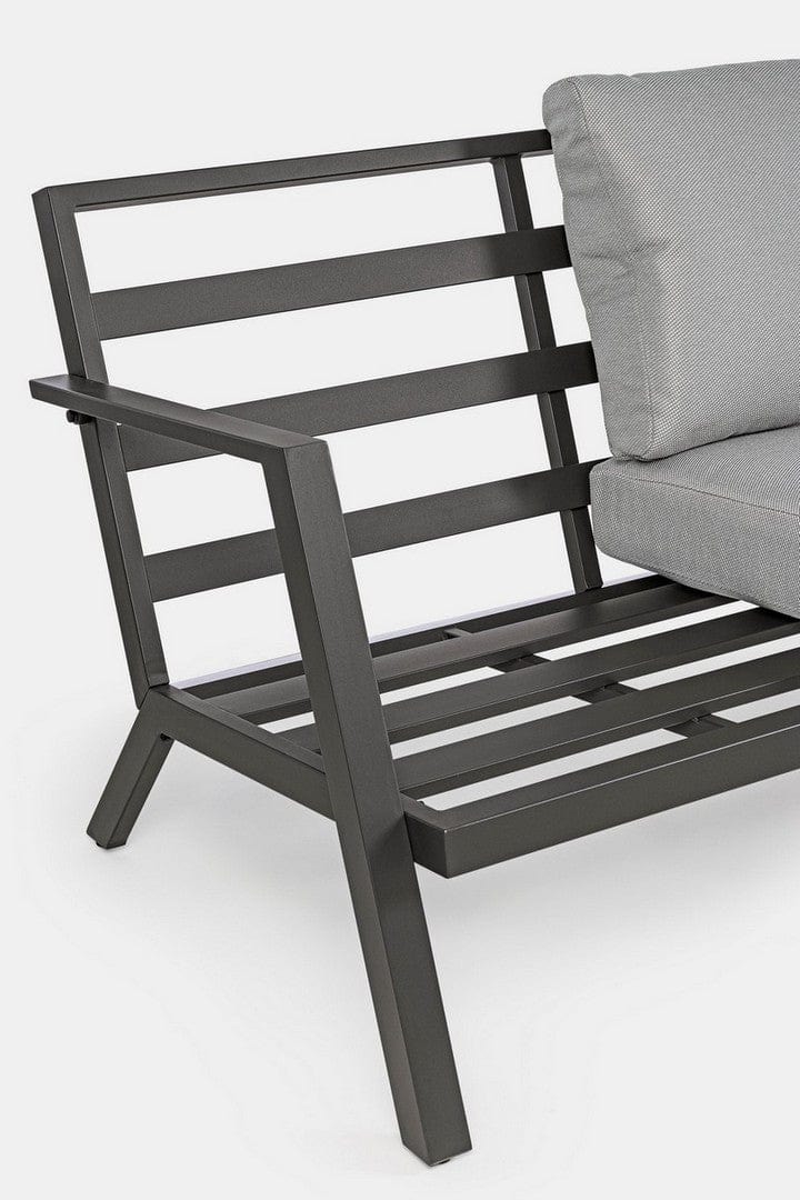 Set da giardino 4 posti con tavolino Harleys Grigio (12)
