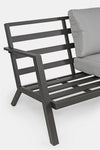 Set da giardino 4 posti con tavolino Harleys Grigio (12)