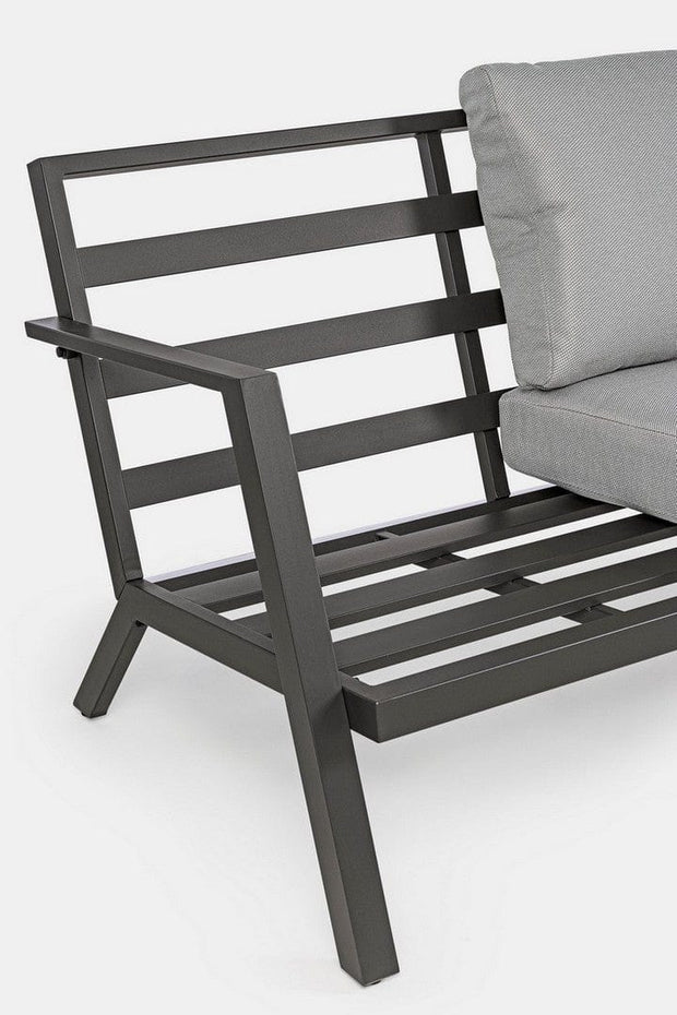Set da giardino 4 posti con tavolino Harleys Grigio (12)