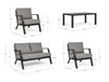 Set da giardino 4 posti con tavolino Harleys Grigio (13)