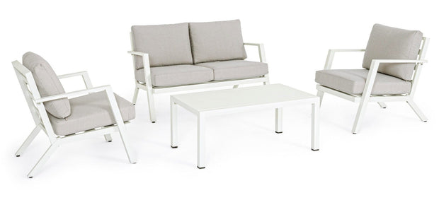 Set da giardino 4 posti con tavolino Harleys Grigio