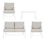 Set da giardino 4 posti con tavolino Harleys Grigio (5)