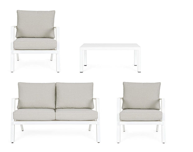 Set da giardino 4 posti con tavolino Harleys Grigio (5)
