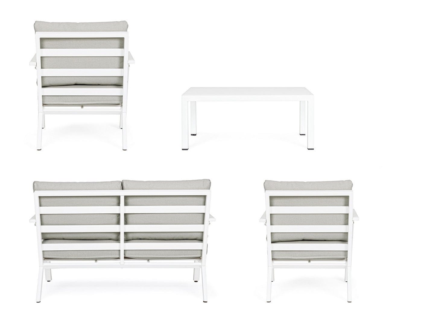 Set da giardino 4 posti con tavolino Harleys Grigio (6)