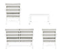 Set da giardino 4 posti con tavolino Harleys Grigio (6)