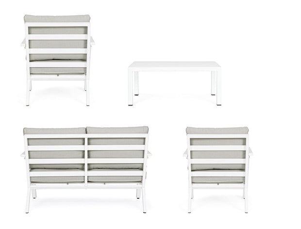 Set da giardino 4 posti con tavolino Harleys Grigio (6)