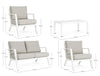 Set da giardino 4 posti con tavolino Harleys Grigio (12)