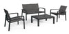 Set da giardino 4 posti con tavolino Laiken Antracite