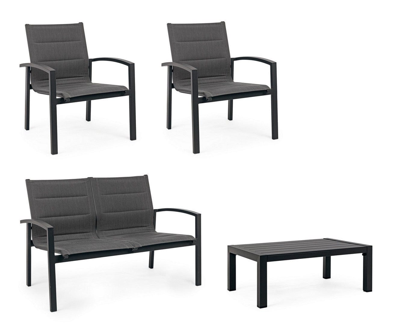 Set da giardino 4 posti con tavolino Laiken Antracite (3)