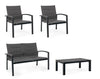 Set da giardino 4 posti con tavolino Laiken Antracite (3)