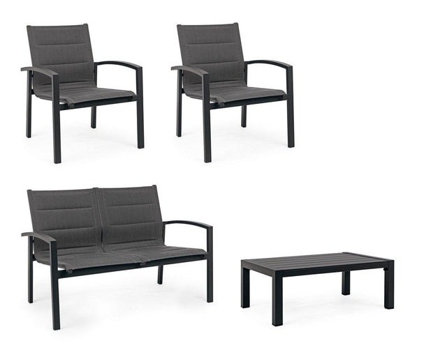 Set da giardino 4 posti con tavolino Laiken Antracite (3)