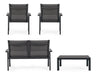 Set da giardino 4 posti con tavolino Laiken Antracite (4)