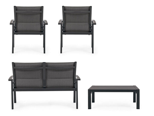 Set da giardino 4 posti con tavolino Laiken Antracite (4)