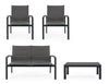 Set da giardino 4 posti con tavolino Laiken Antracite (5)
