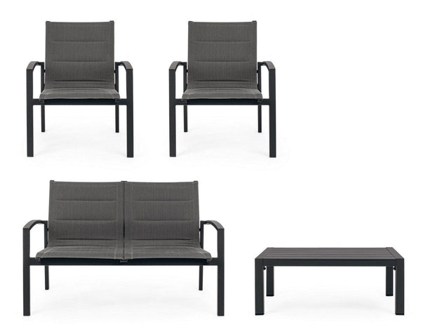 Set da giardino 4 posti con tavolino Laiken Antracite (5)