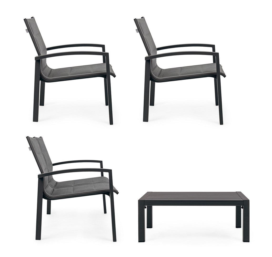 Set da giardino 4 posti con tavolino Laiken Antracite (6)