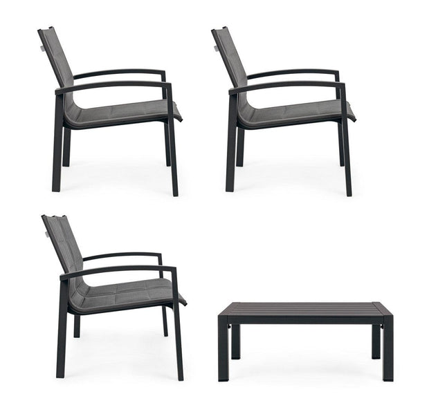 Set da giardino 4 posti con tavolino Laiken Antracite (6)