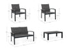 Set da giardino 4 posti con tavolino Laiken Antracite (12)