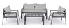 Set da giardino 4 posti con tavolino Lorillard Grigio (1)