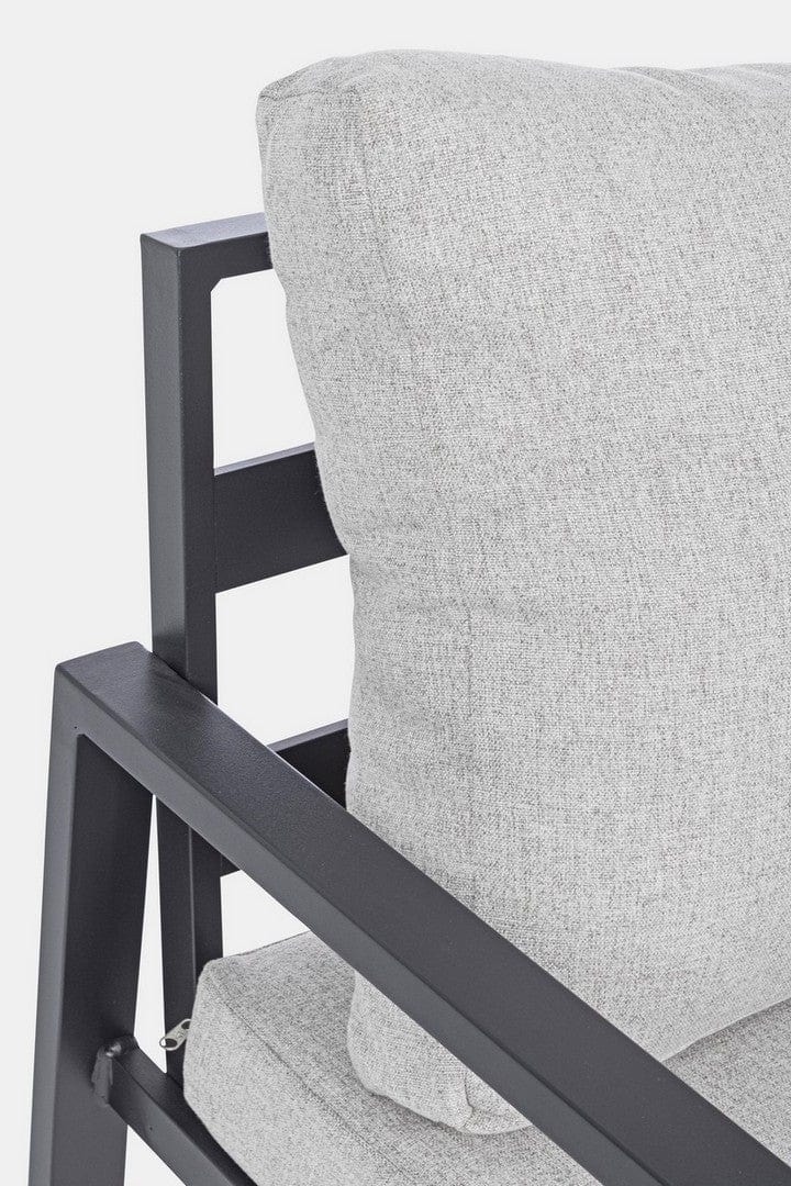 Set da giardino 4 posti con tavolino Lorillard Grigio (5)